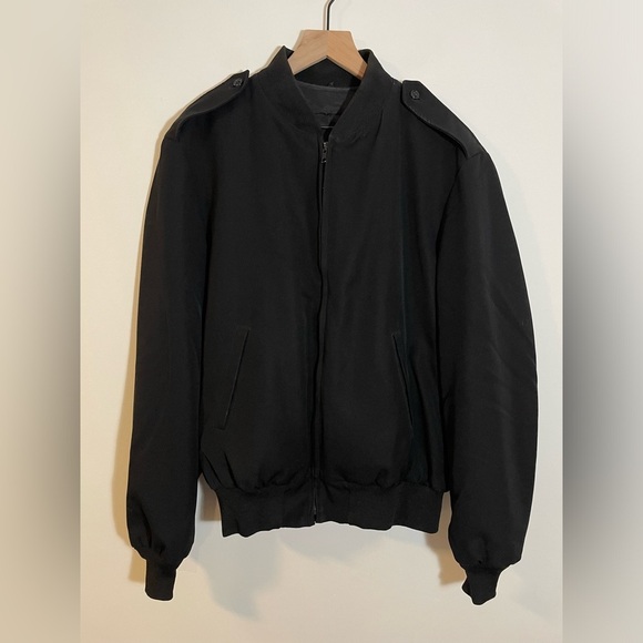 Sidran Jacket Mens 44L Black Windbreaker Wool Enlisted Bomber Military Coat 90’s - Picture 1 of 10